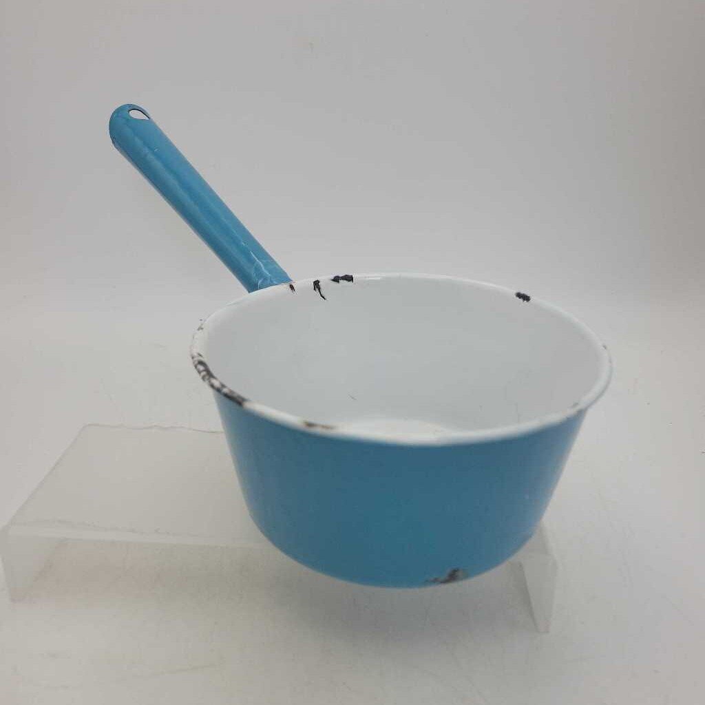 Blue & white porcelain Old enamel ware Pot (JAS)