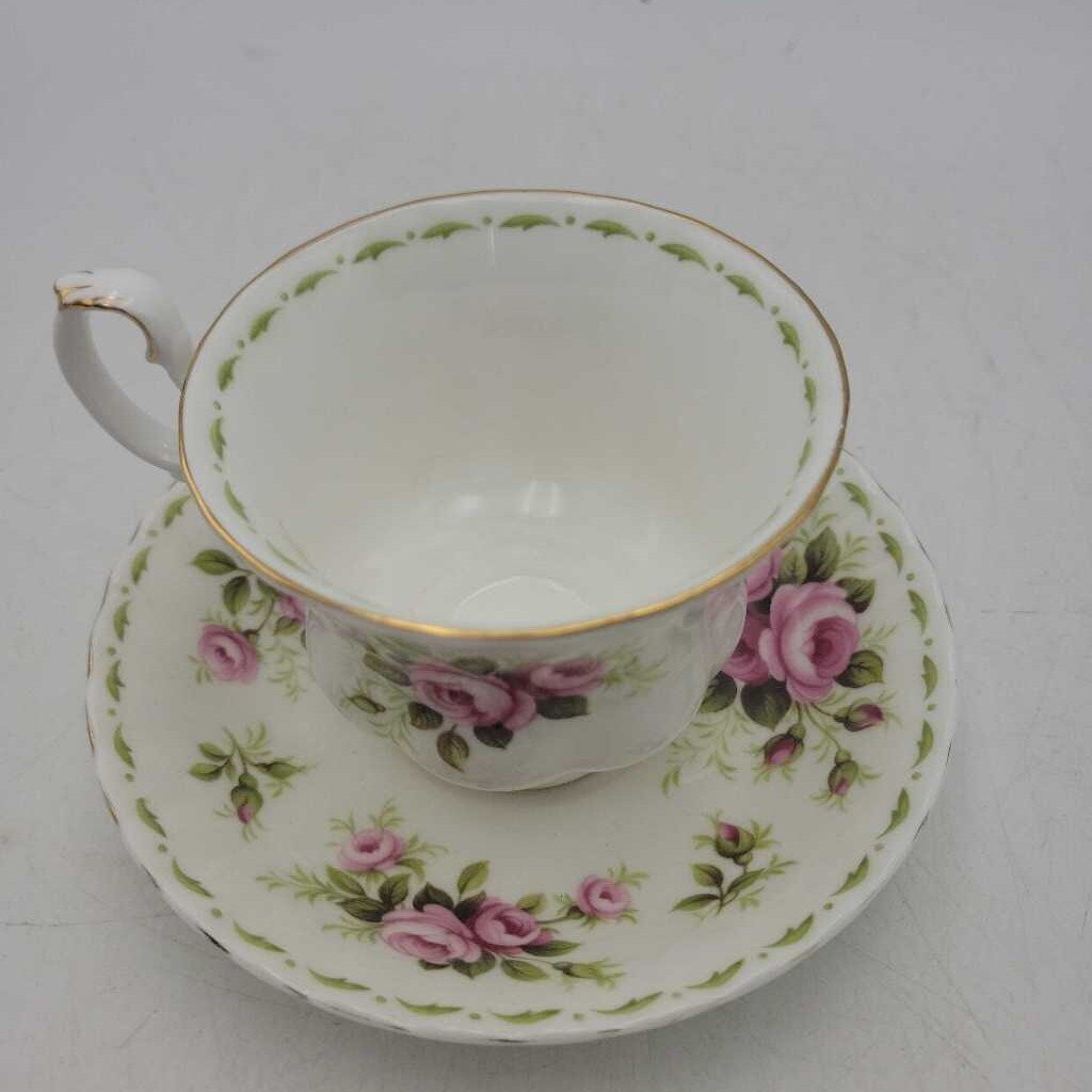 Royal Albert "June" Roses cup and saucer (DEB))