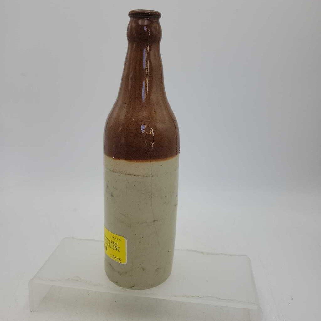 Antique Maritime Edition Two-Toned Stoneware Ginger Beer Bottle fr. Charles Gurd & Co. of Montreal - Saint John, NB (SAL)