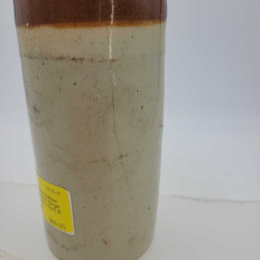 Antique Maritime Edition Two-Toned Stoneware Ginger Beer Bottle fr. Charles Gurd & Co. of Montreal - Saint John, NB (SAL)