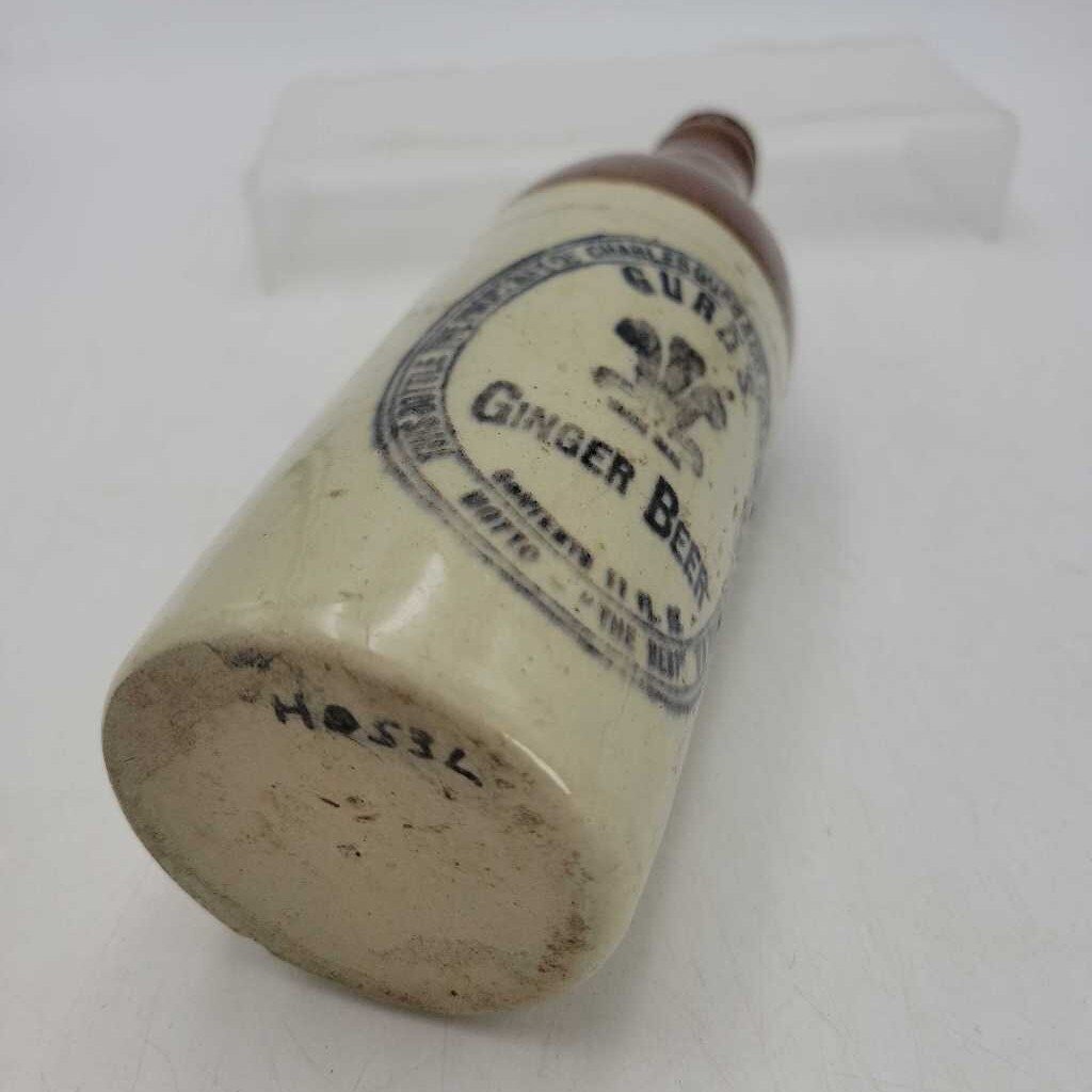 Antique Maritime Edition Two-Toned Stoneware Ginger Beer Bottle fr. Charles Gurd & Co. of Montreal - Saint John, NB (SAL)