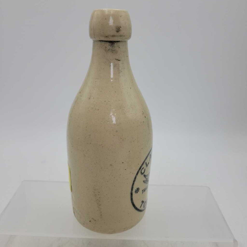 Antique 1890's Stoneware "Blob-top" Ginger Beer/Soda Bottle from the Clark Bros, Toronto - Manufactured by Price Bristol