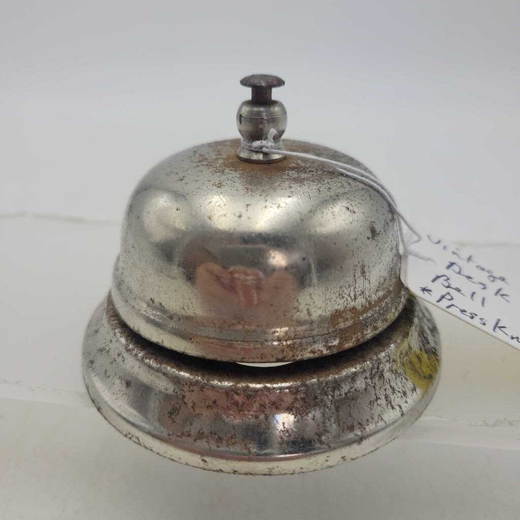 Vintage Chrome Desk Call Bell (JL)