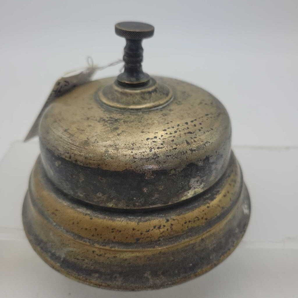Antique Brass Desk Call Bell (JL)