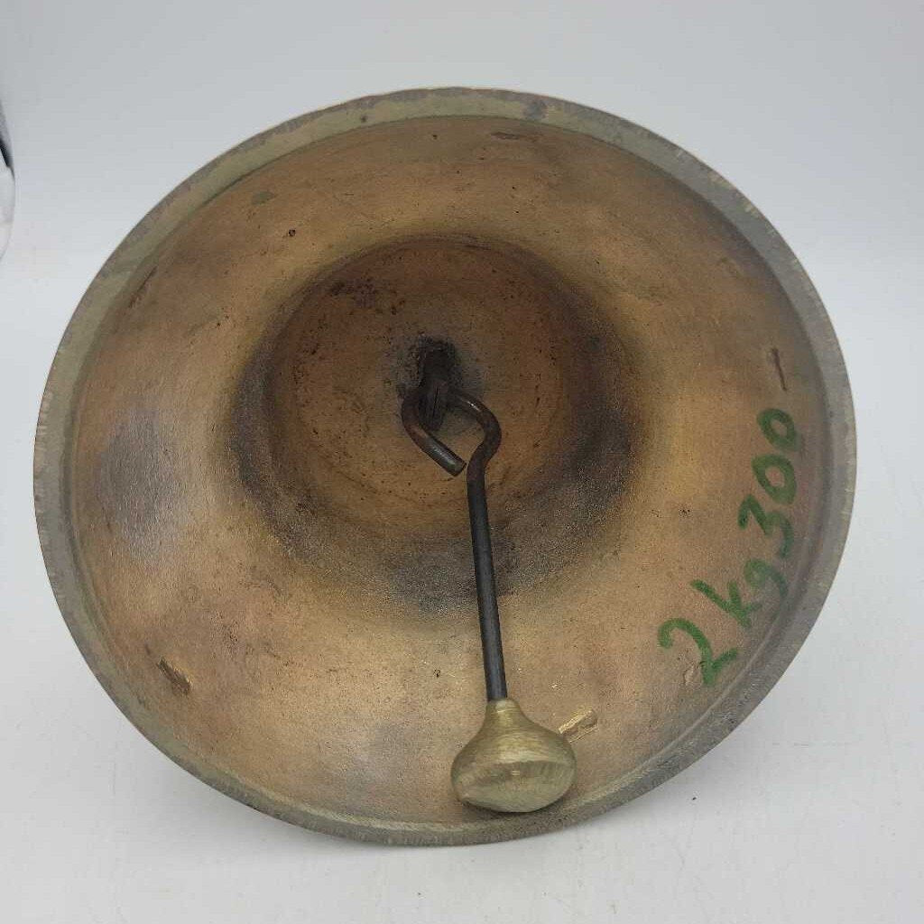 Large Swiss Floral Decorative Brass Bell (JL)