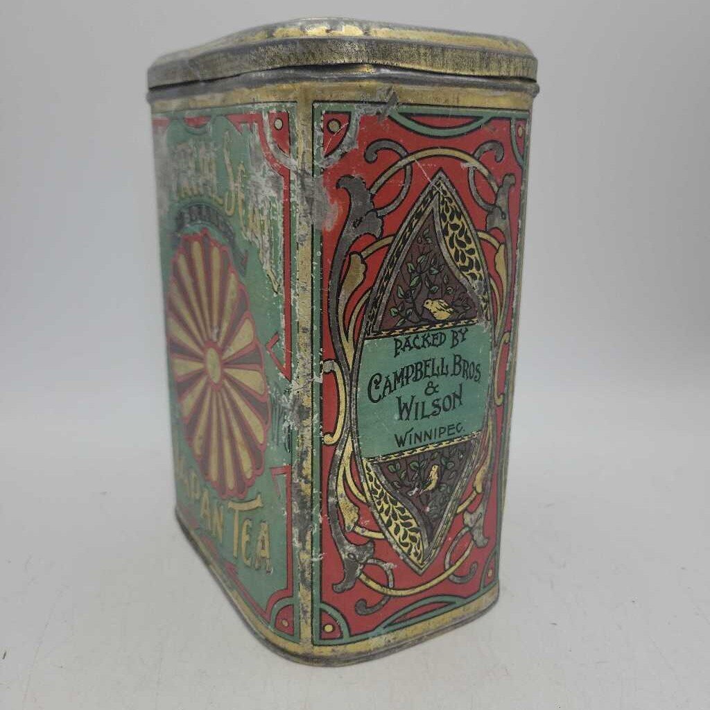 Antique Imperial Sea Brand Japan Tea Tin Winnipeg (Jef)
