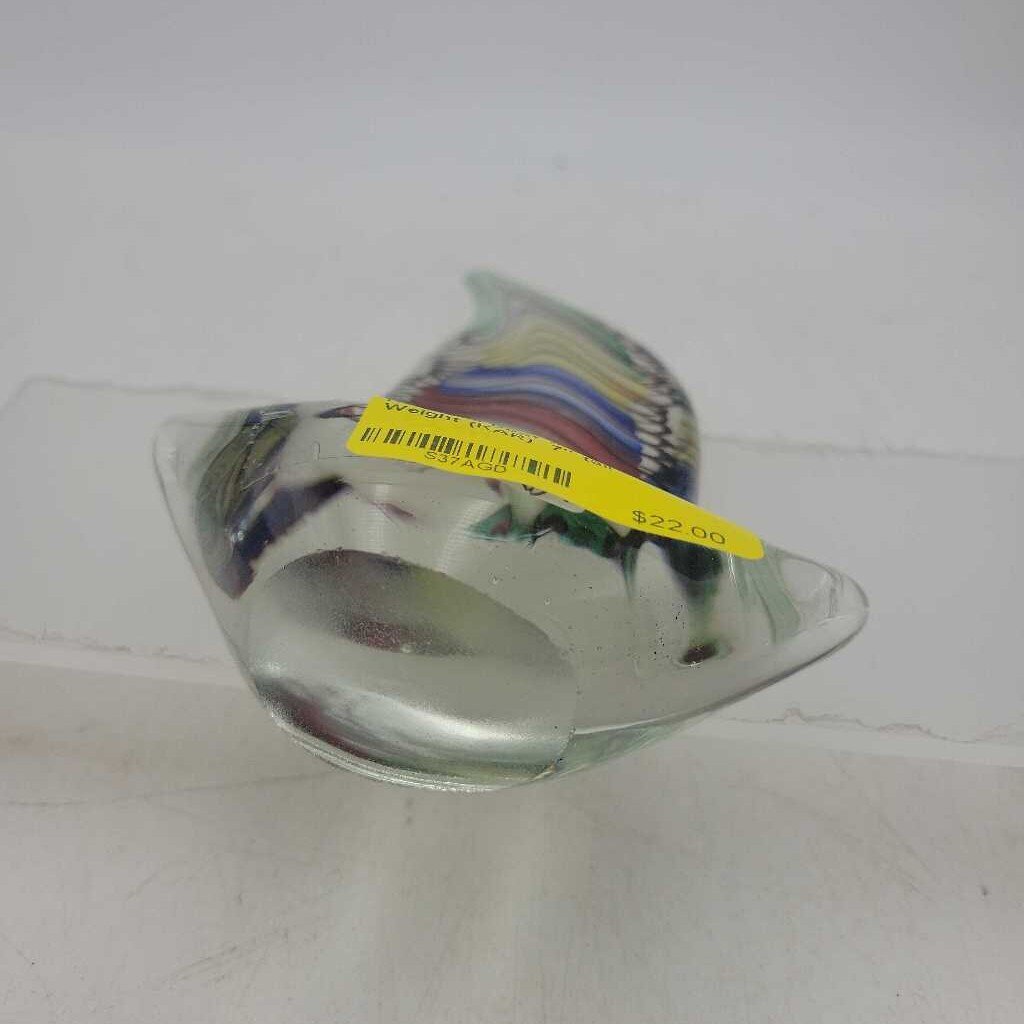 Sail boat art glass Paper Weight (KAR)