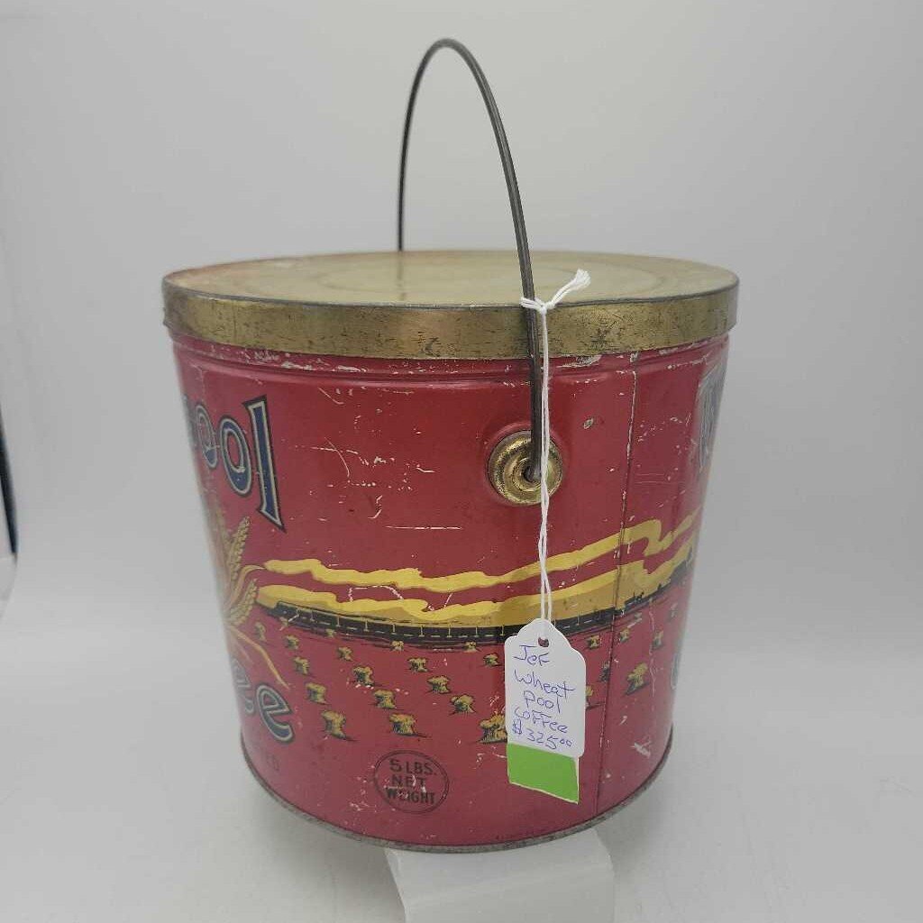 Wheat pool Coffee Tin Pail Vancouver Canada(JEF)