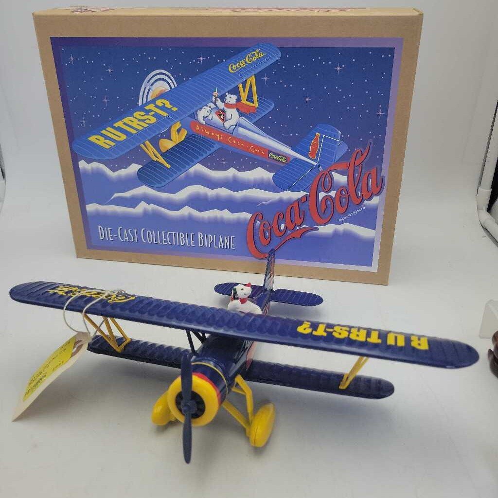 Coca Cola Bi Plane Coin Bank (JAS)