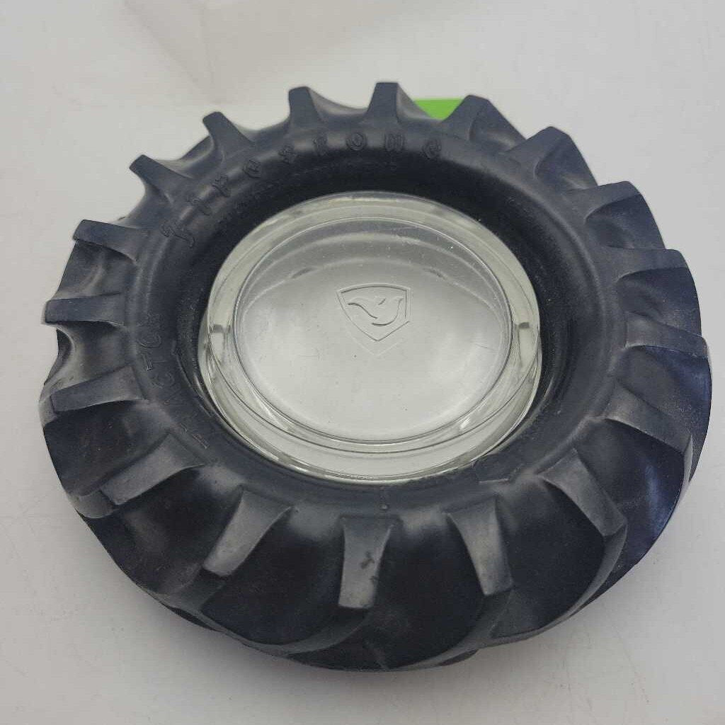 Rubber Tire Ashtray Firestone glass insert (DEB)