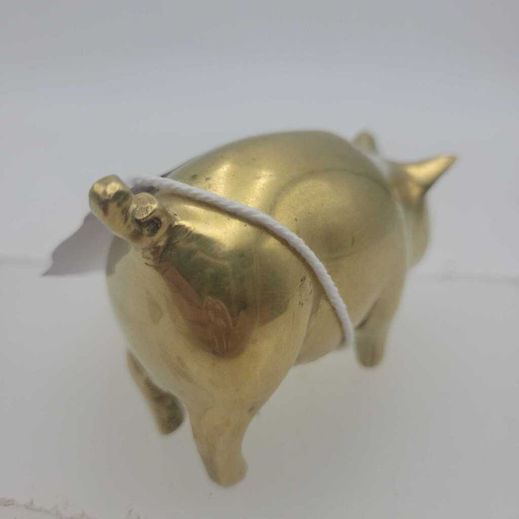 Vintage Small Brass Pig