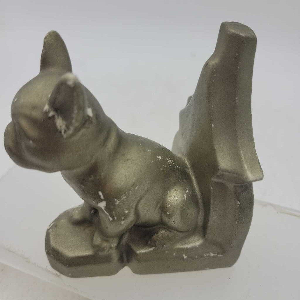 Pair bulldog bookends note repaired ear (GBZ)