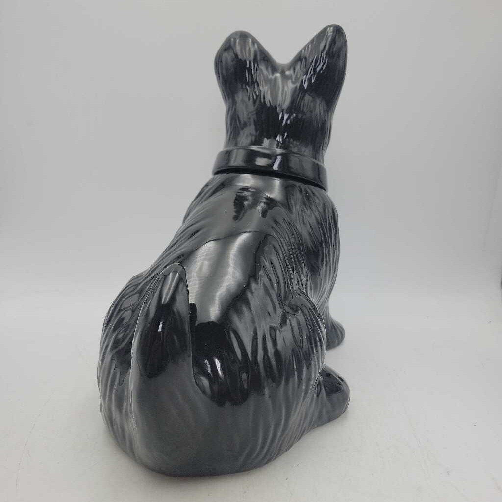 Vintage Portuguese Ceramic "Scottie Dog" Biscuit Jar (RV)