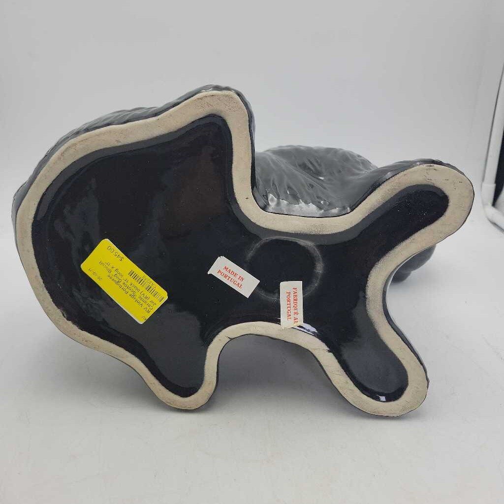 Vintage Portuguese Ceramic "Scottie Dog" Biscuit Jar (RV)