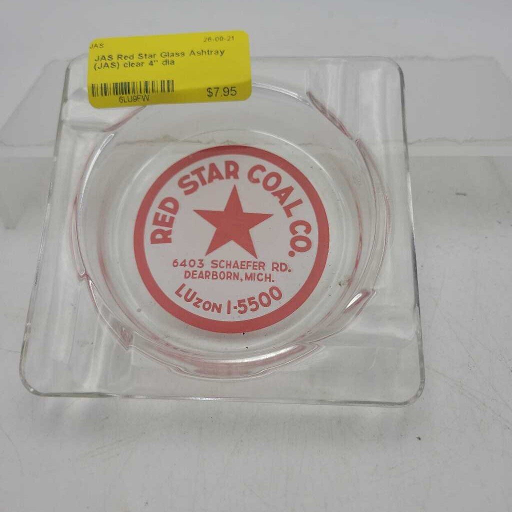 Red Star Glass Ashtray (JAS)