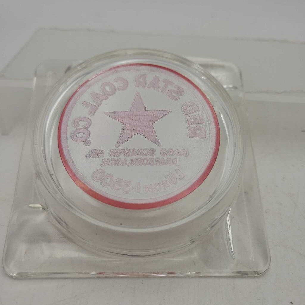 Red Star Glass Ashtray (JAS)