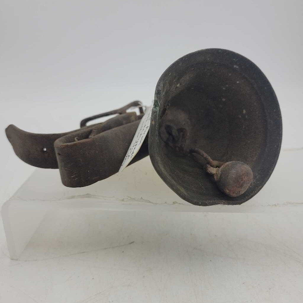 Vintage Brass Bell w/Leather Strap (JL)