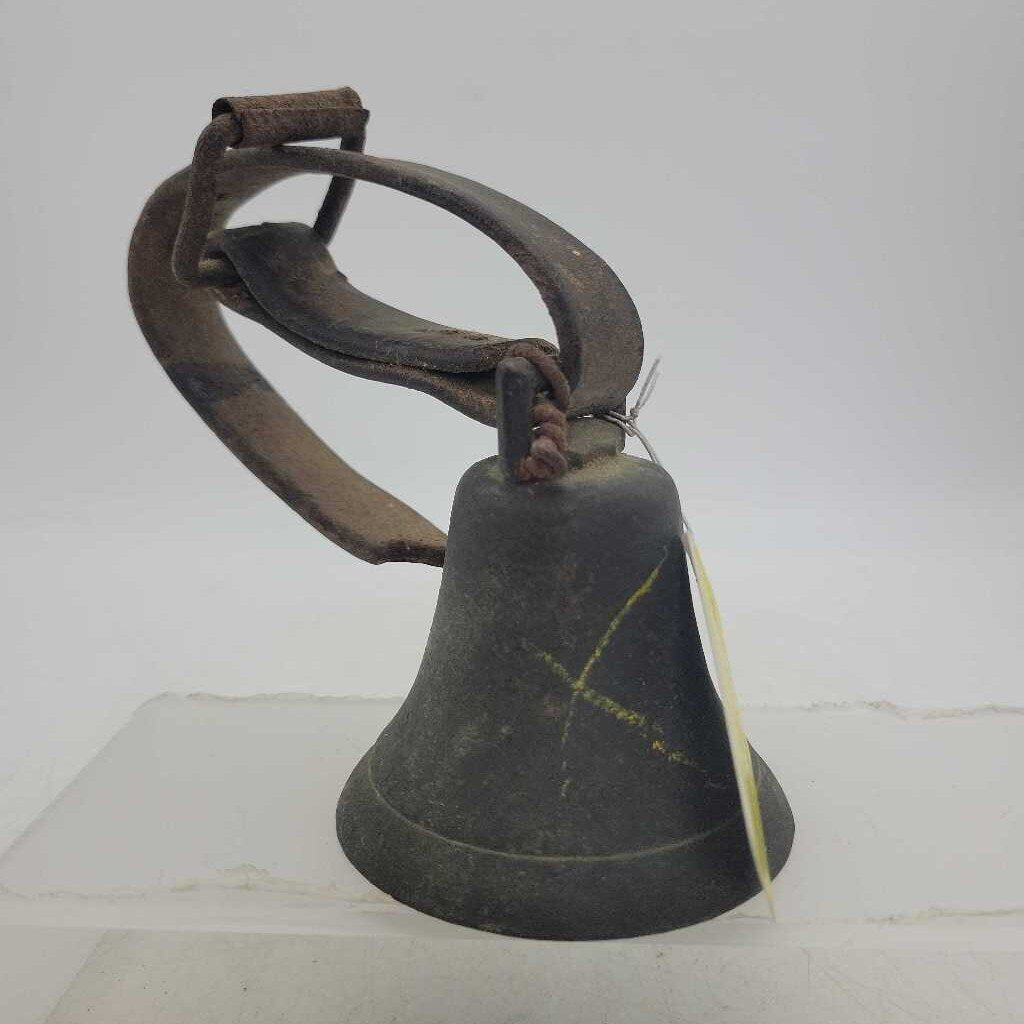 Vintage Brass Bell w/Leather Strap (JL)