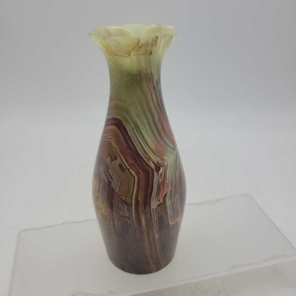Vintage Polished Onyx Bud Vase (YVO) (609)