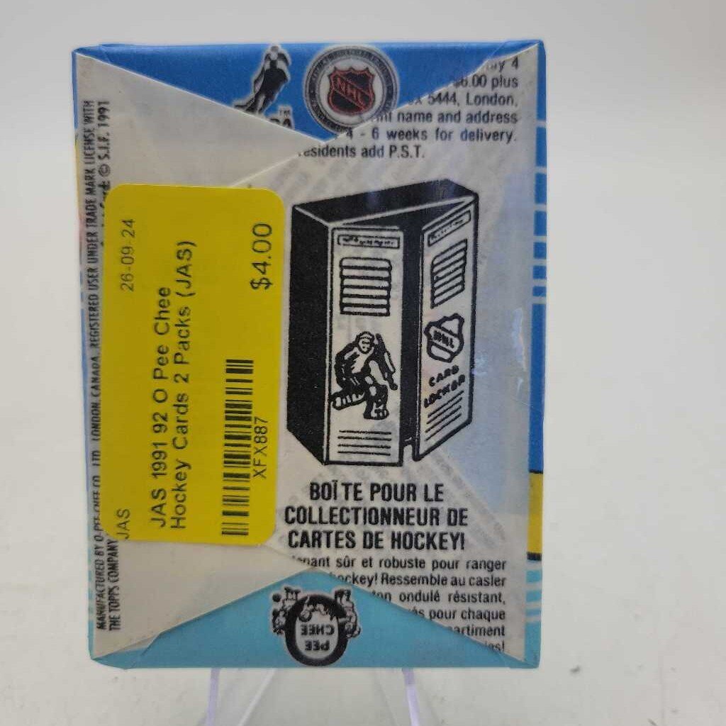 1991 92 O Pee Chee Hockey Cards 2 Packs (JAS)
