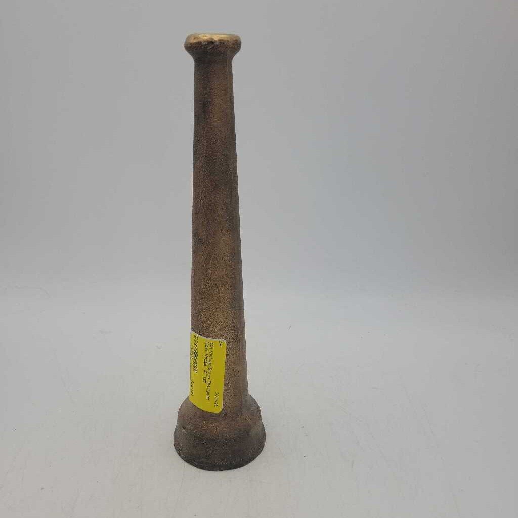 Vintage Brass Firefighter Hose Nozzle