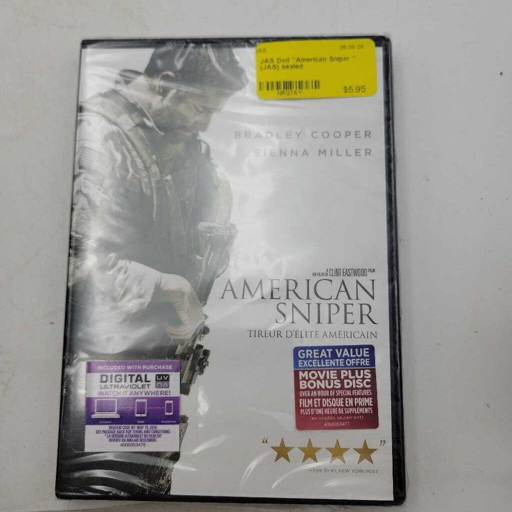 Dvd "American Sniper " (JAS) sealed