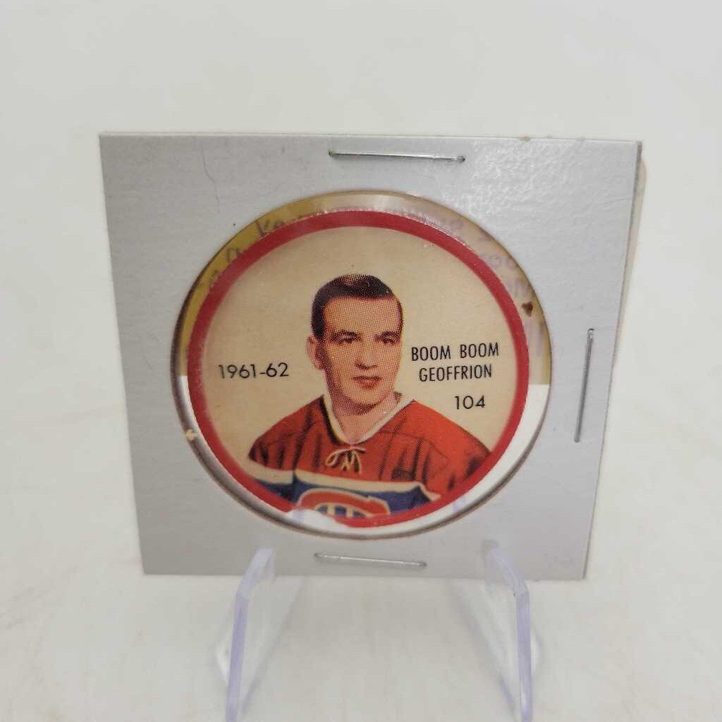 61 62 Shirriff Hockey Coin Boom Boom Geoffrion #104 Montreal Canadiens (JAS)