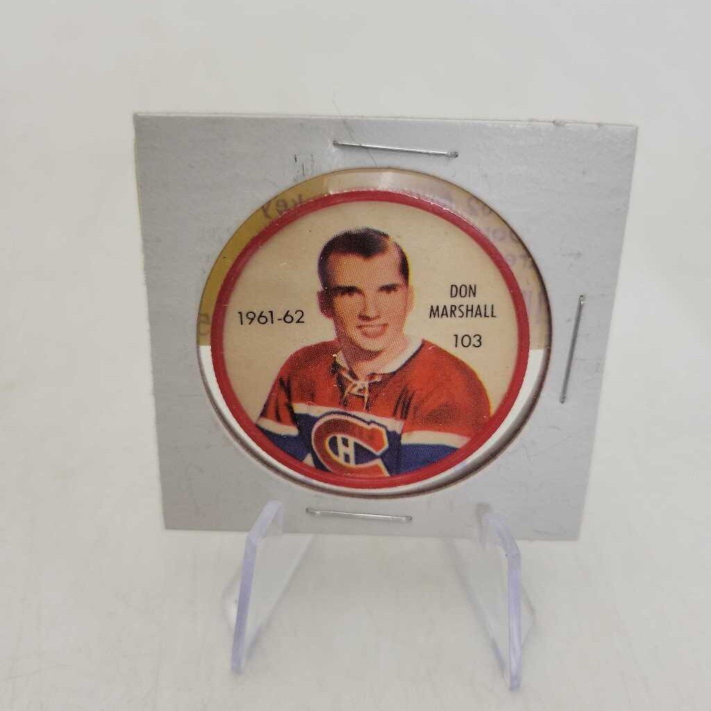 61 62 Shirriff Hockey Coin Don Marshall #103 Montreal Canadiens (JAS)