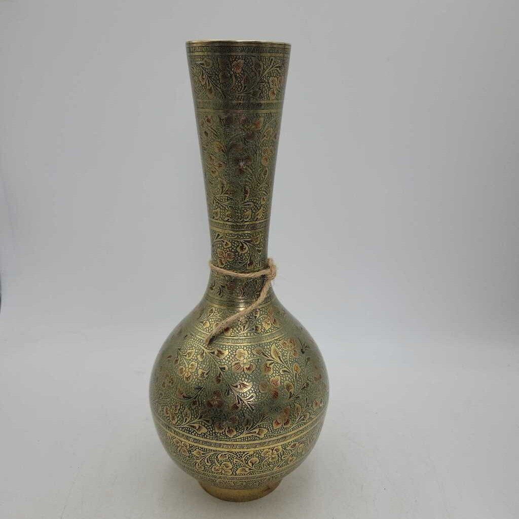 Large Detailed Brass Vase (M2) #21