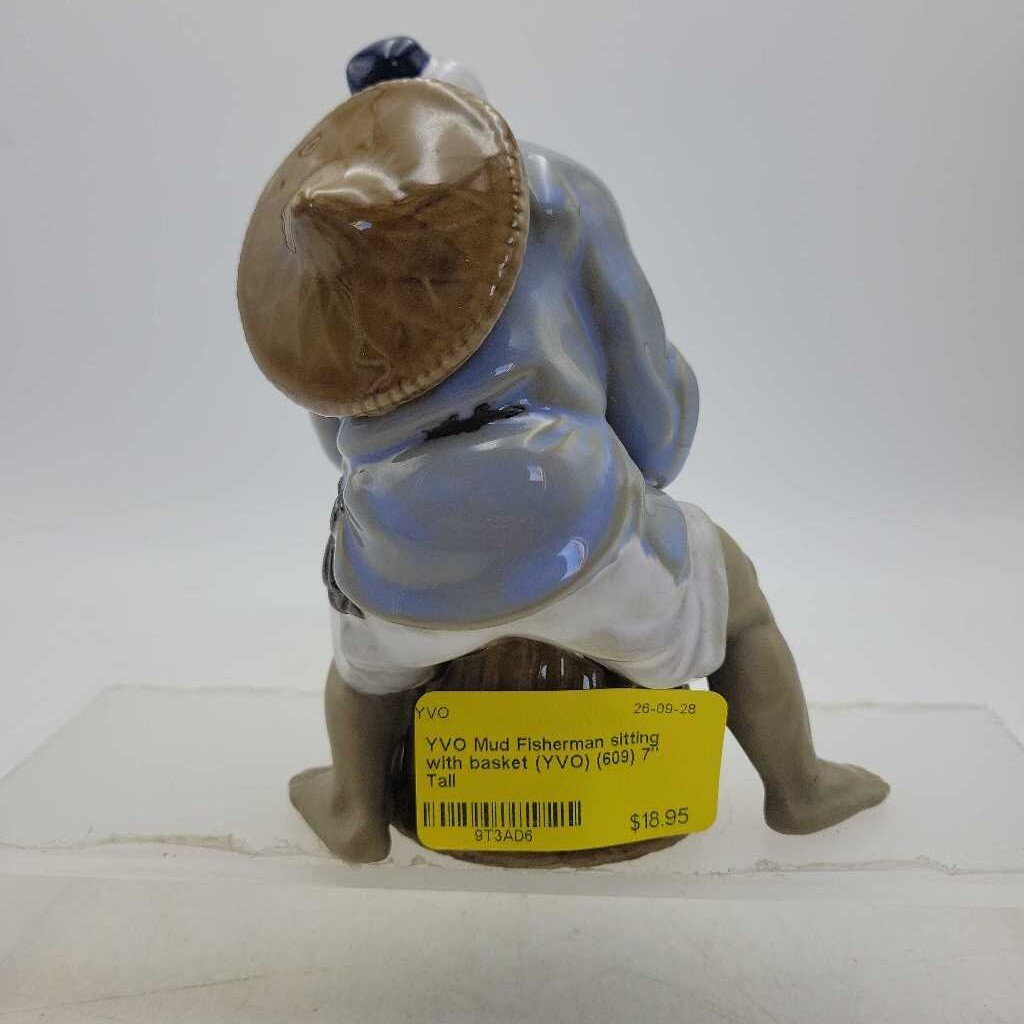Mud Fisherman sitting with basket (YVO) (609)