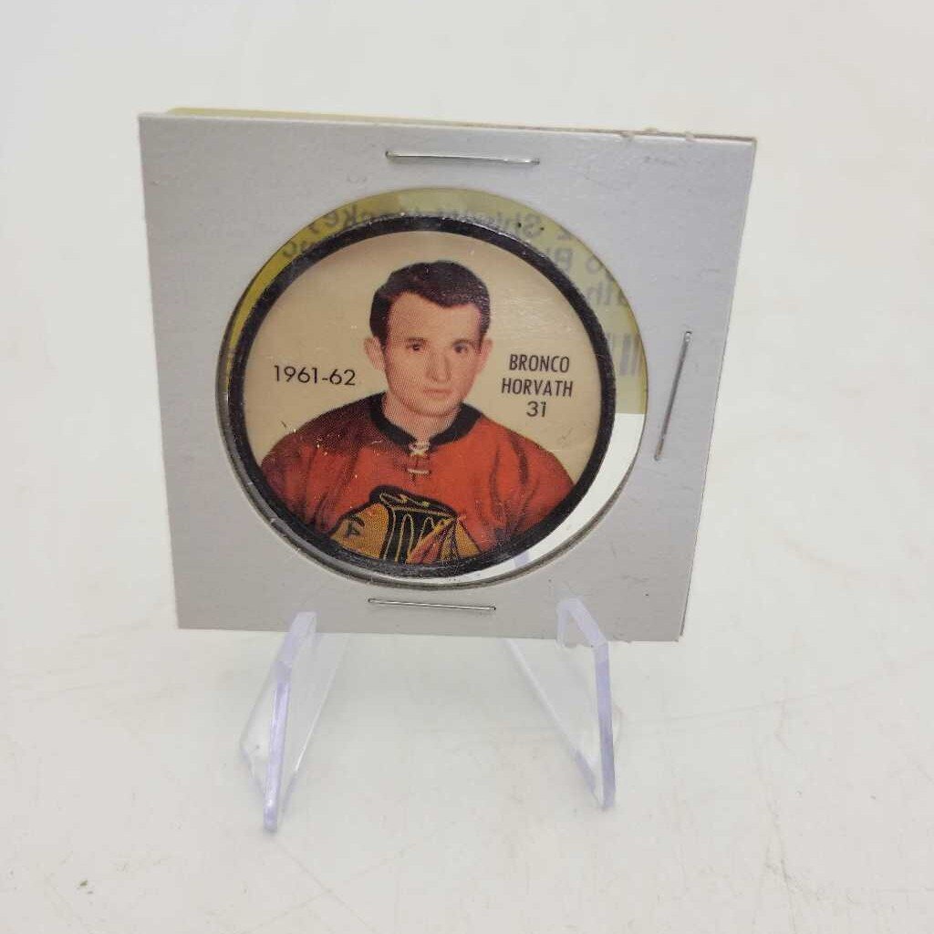 61 62 Shirriff Hockey Chicago Black Hawk Bronco Horvath # 31 (JAS)