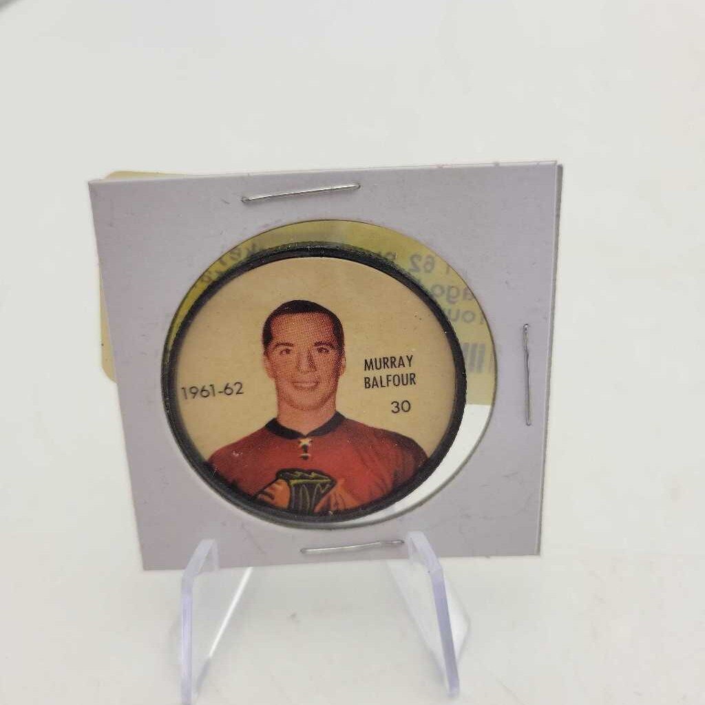 61 62 Shirriff Hockey Chicago Black Hawk Murray Balfour # 30(JAS)