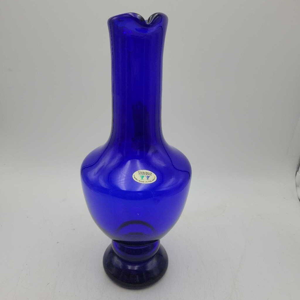Wanda Hand Blown Cobalt Blue Pitcher (GEC)