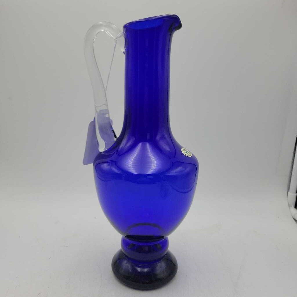 Wanda Hand Blown Cobalt Blue Pitcher (GEC)