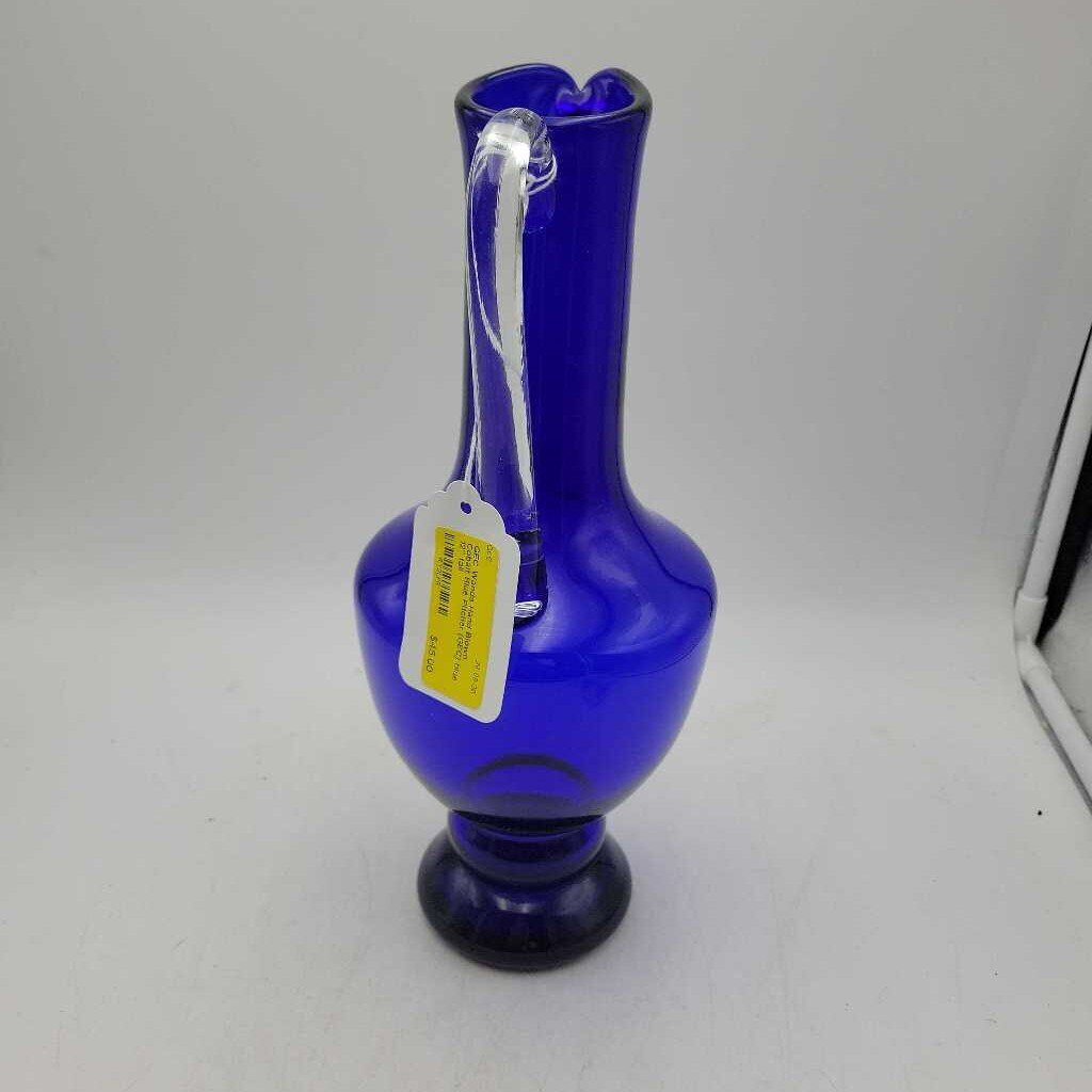 Wanda Hand Blown Cobalt Blue Pitcher (GEC)