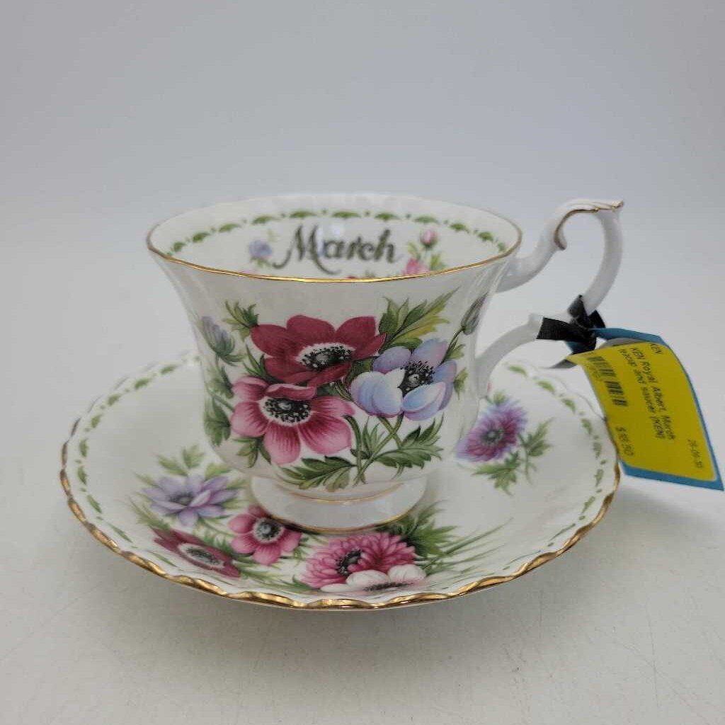 Royal Albert, March teacup and saucer (KEN)