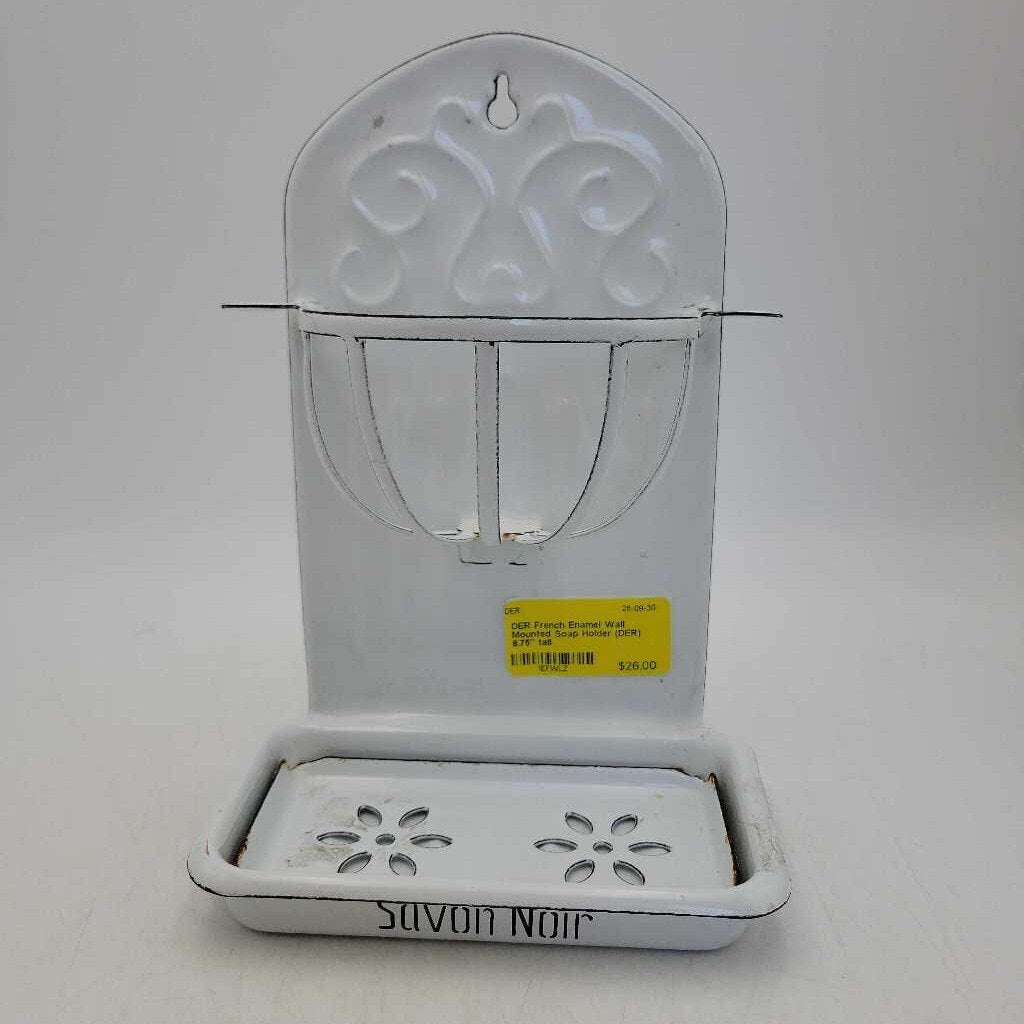 French Enamel Wall Mounted Soap Holder (DER)