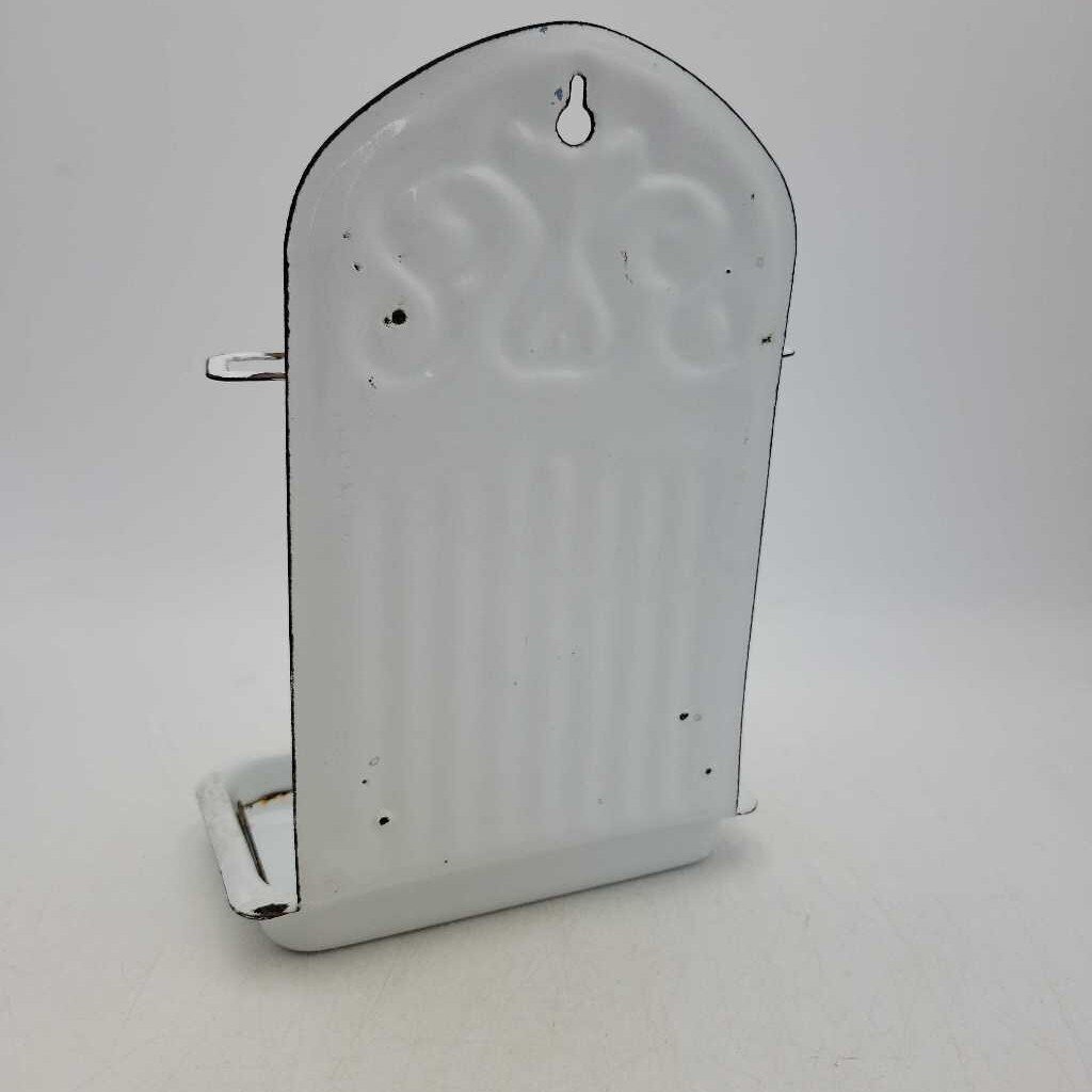 French Enamel Wall Mounted Soap Holder (DER)