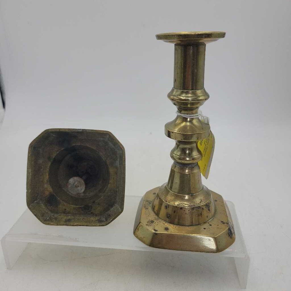 Set Of Antique Brass Candle Stick holders (JH49)