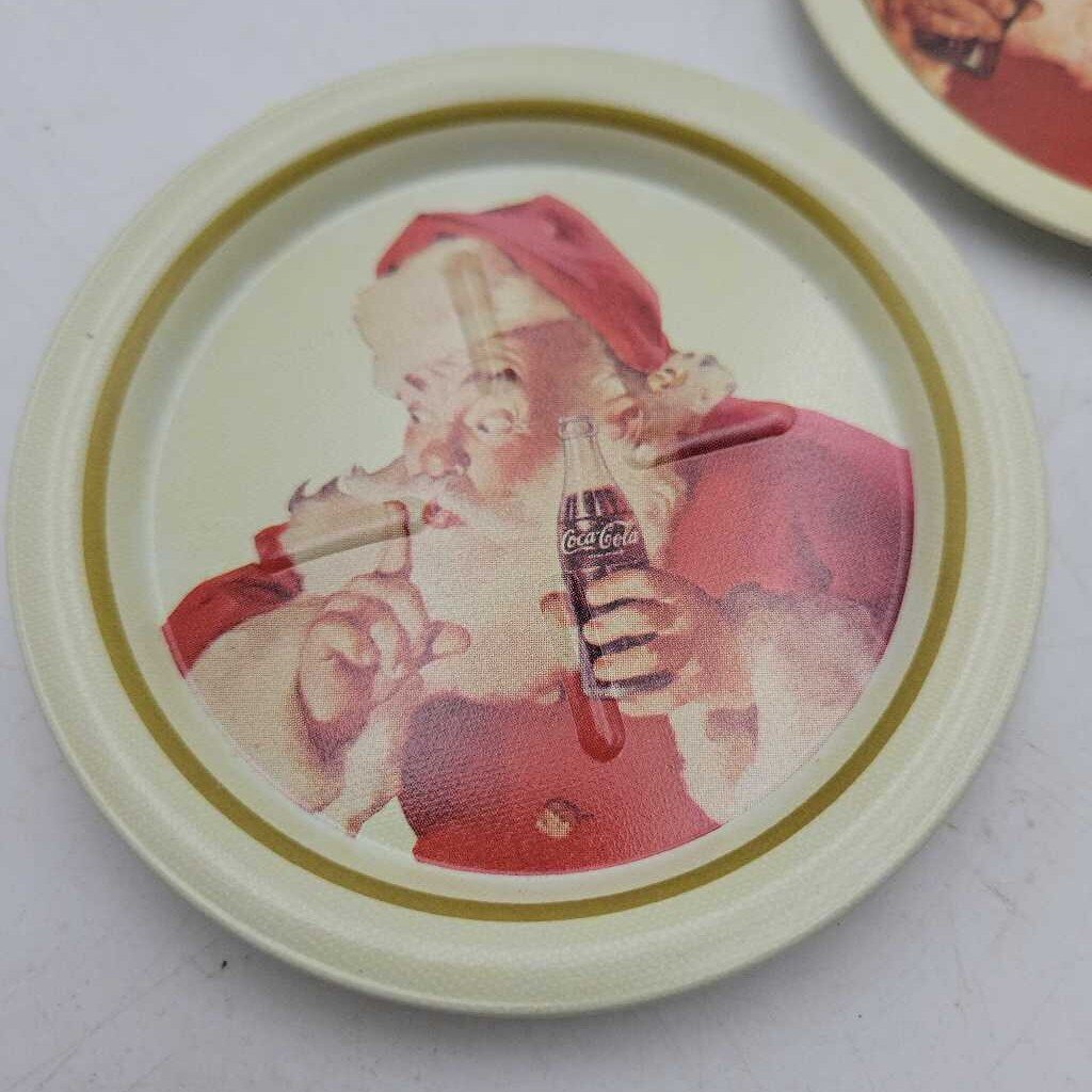 Set of 5 Christmas Coke Tin Coasters (JAS)