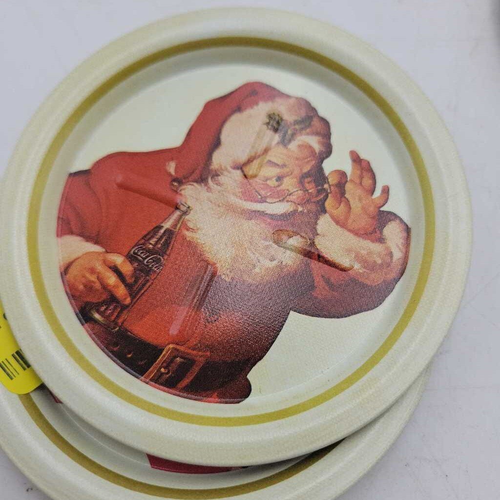 Set of 5 Christmas Coke Tin Coasters (JAS)