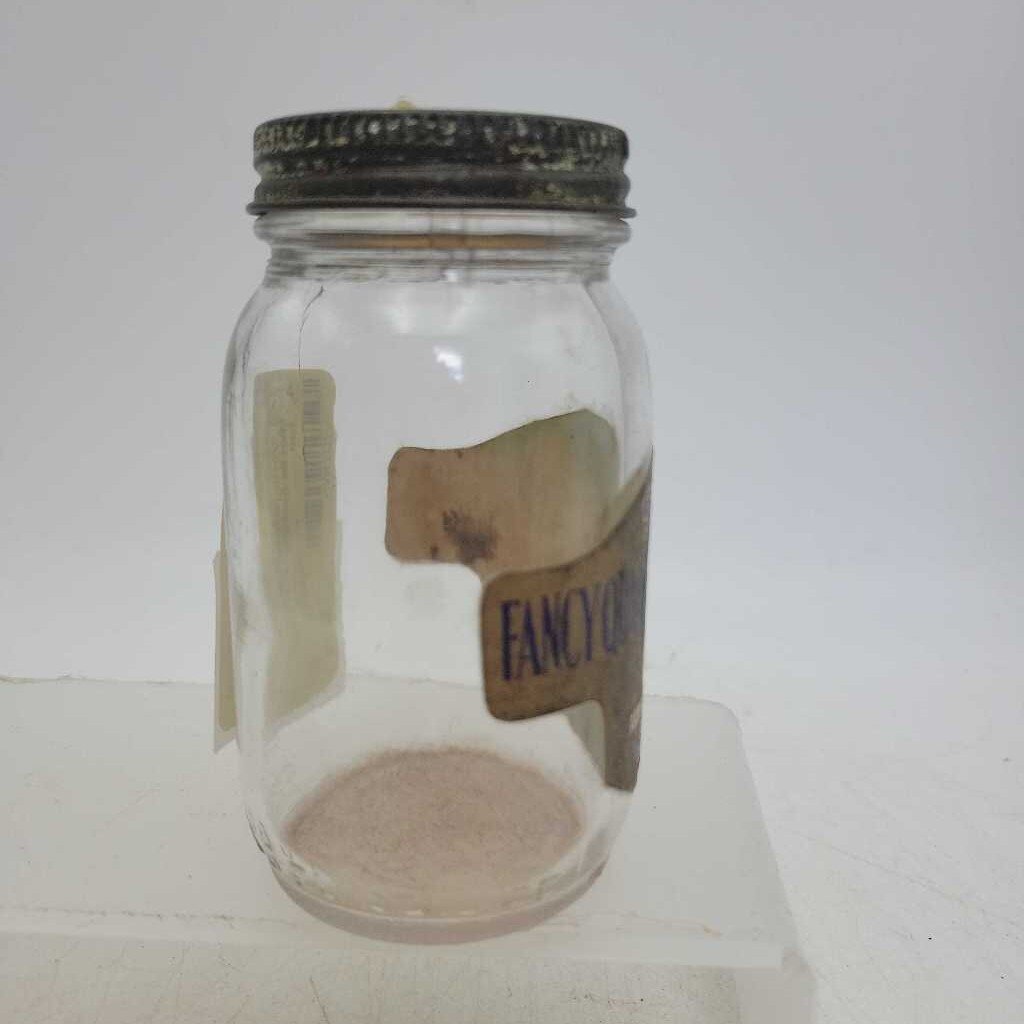 Vintage Saxonia Cherries jar Bottle Lachine P Q (JAS)