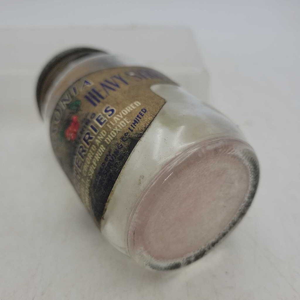 Vintage Saxonia Cherries jar Bottle Lachine P Q (JAS)