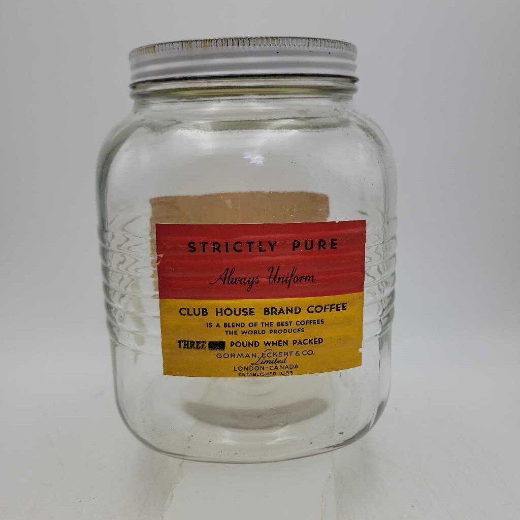 Club House Coffee Labelled Jar London On (JAS)
