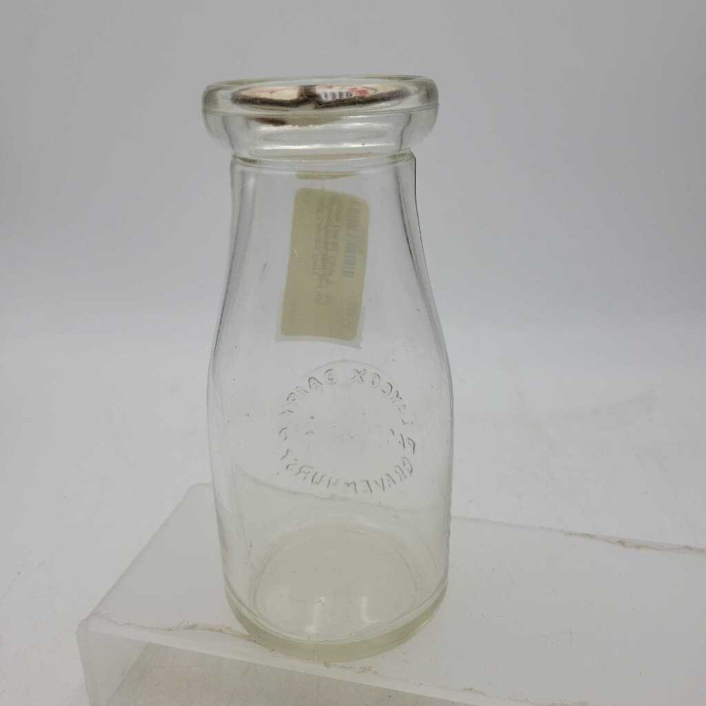 Laycox Dairy Gravenhurst Half Pint milk bottle (JAS)
