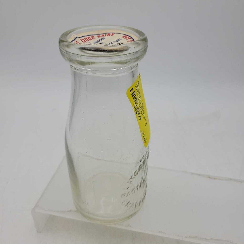 Laycox Dairy Gravenhurst Half Pint milk bottle (JAS)