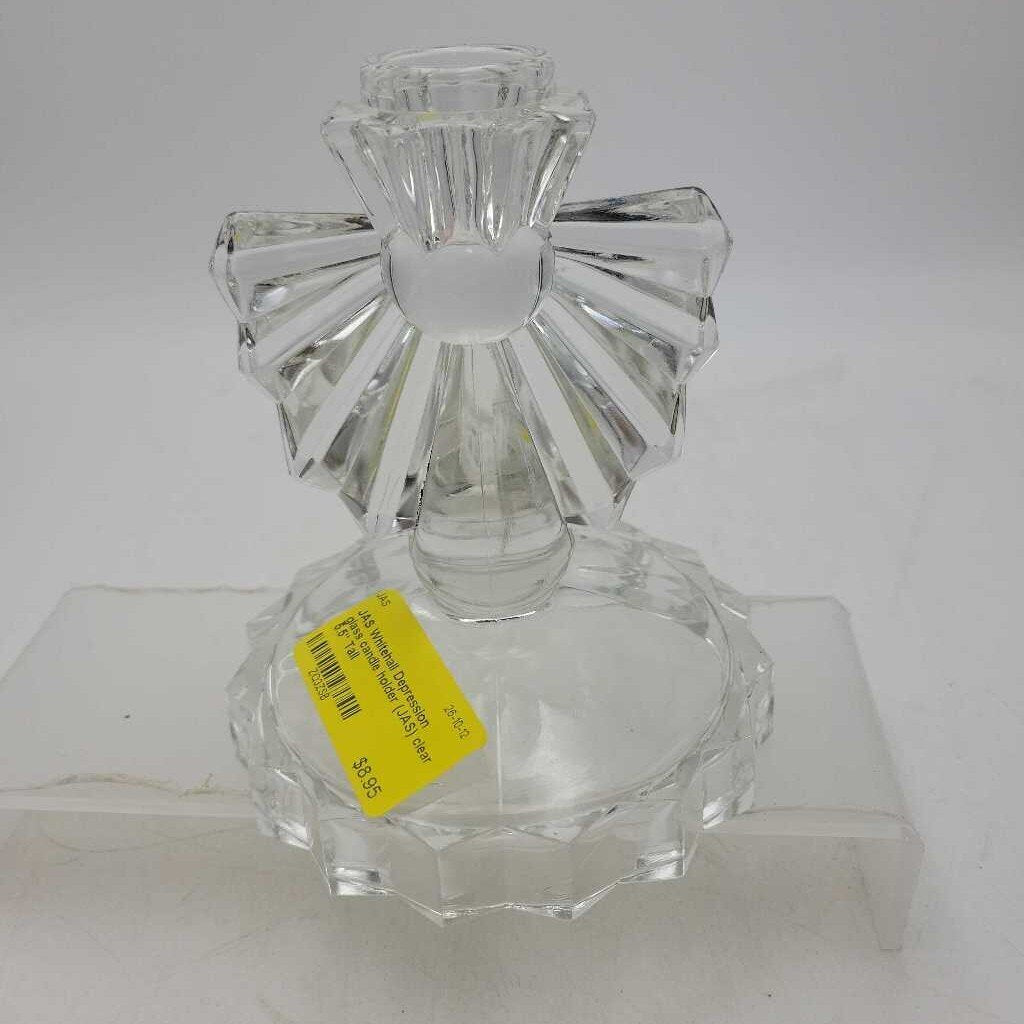 Whitehall Depression glass candle holder (JAS)