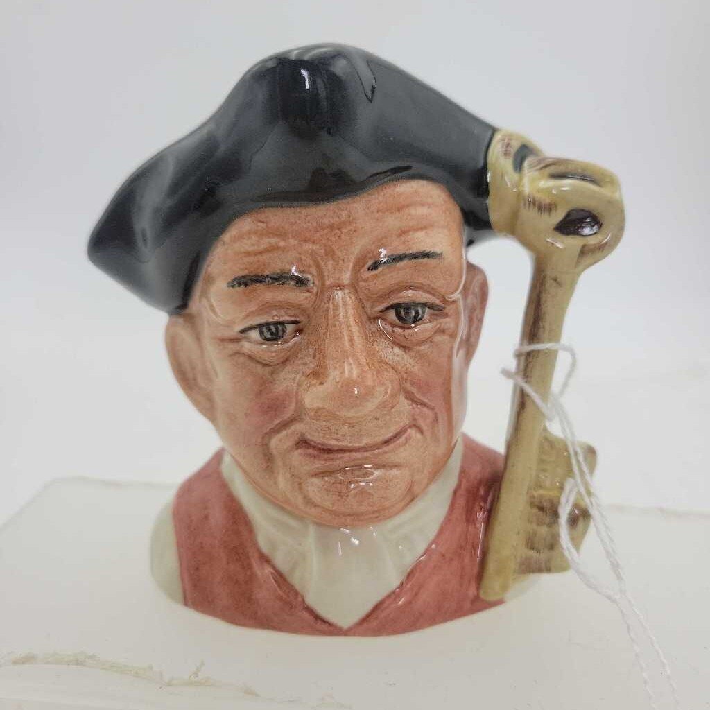 Royal Doulton Small Character Toby Jug D6577 Gaoler Williamsburg Collection (JAS)
