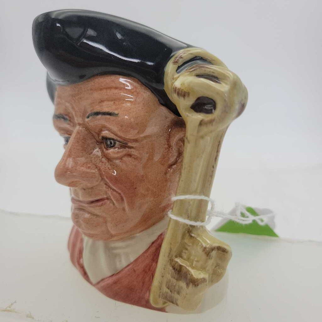 Royal Doulton Small Character Toby Jug D6577 Gaoler Williamsburg Collection (JAS)