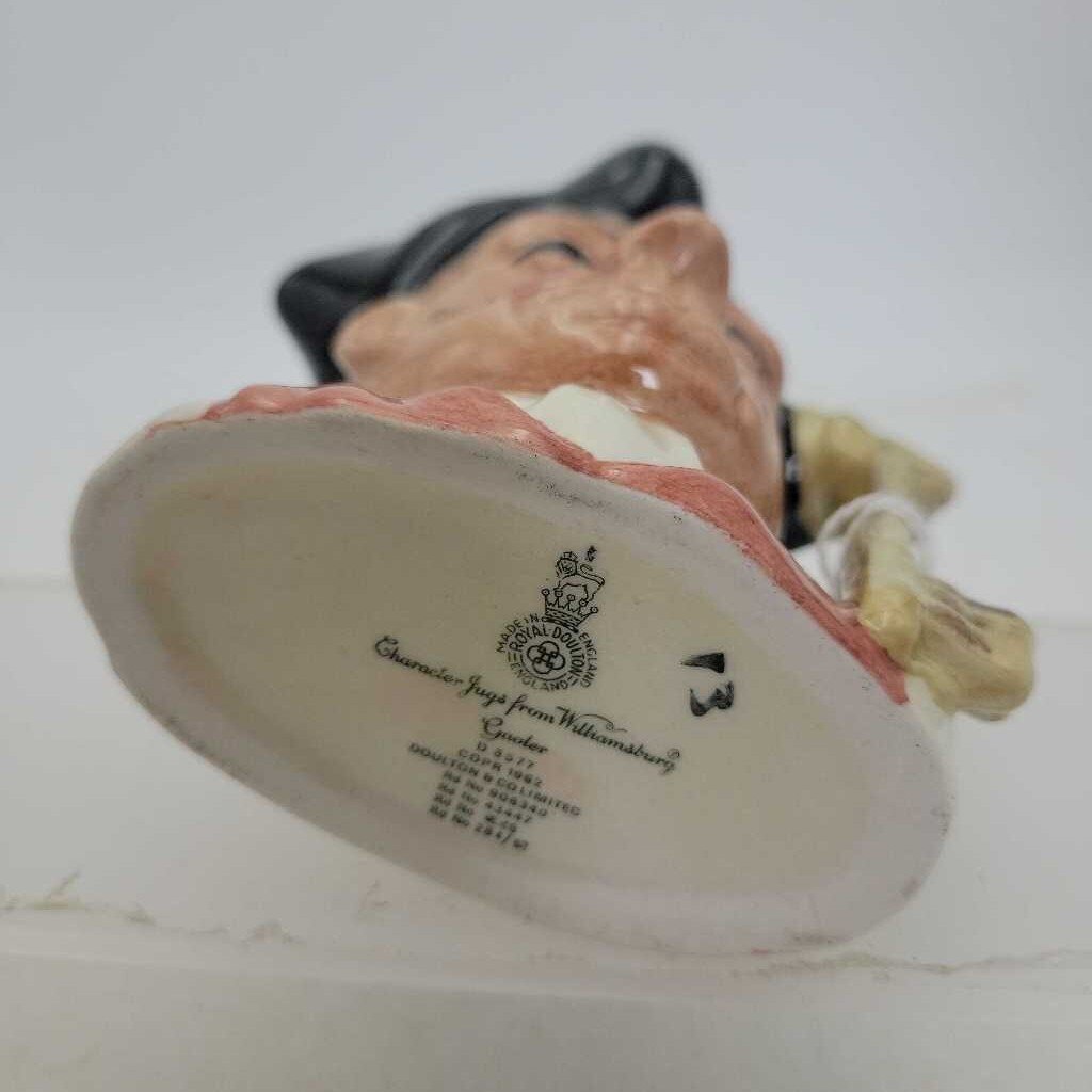 Royal Doulton Small Character Toby Jug D6577 Gaoler Williamsburg Collection (JAS)
